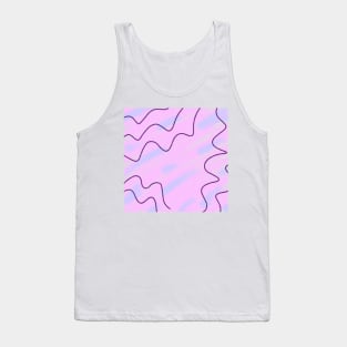 Pink blue purple watercolor abstract art Tank Top